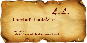 Larnhof Lestár névjegykártya